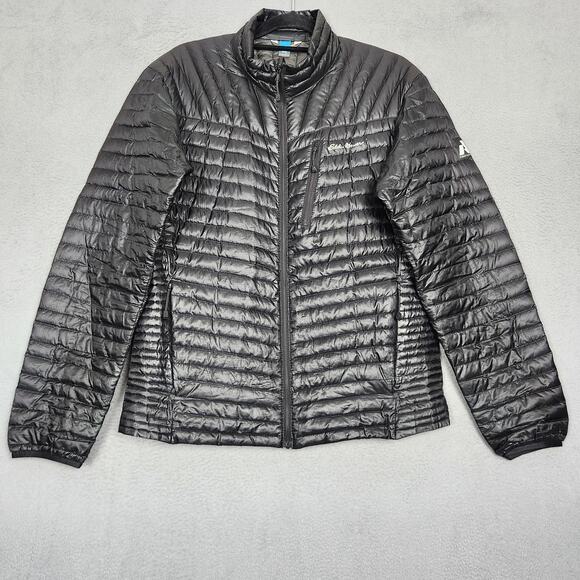 Eddie Bauer Jacket Mens Medium Black First Ascent Down Lightweight Puffer - Picture 1 of 13